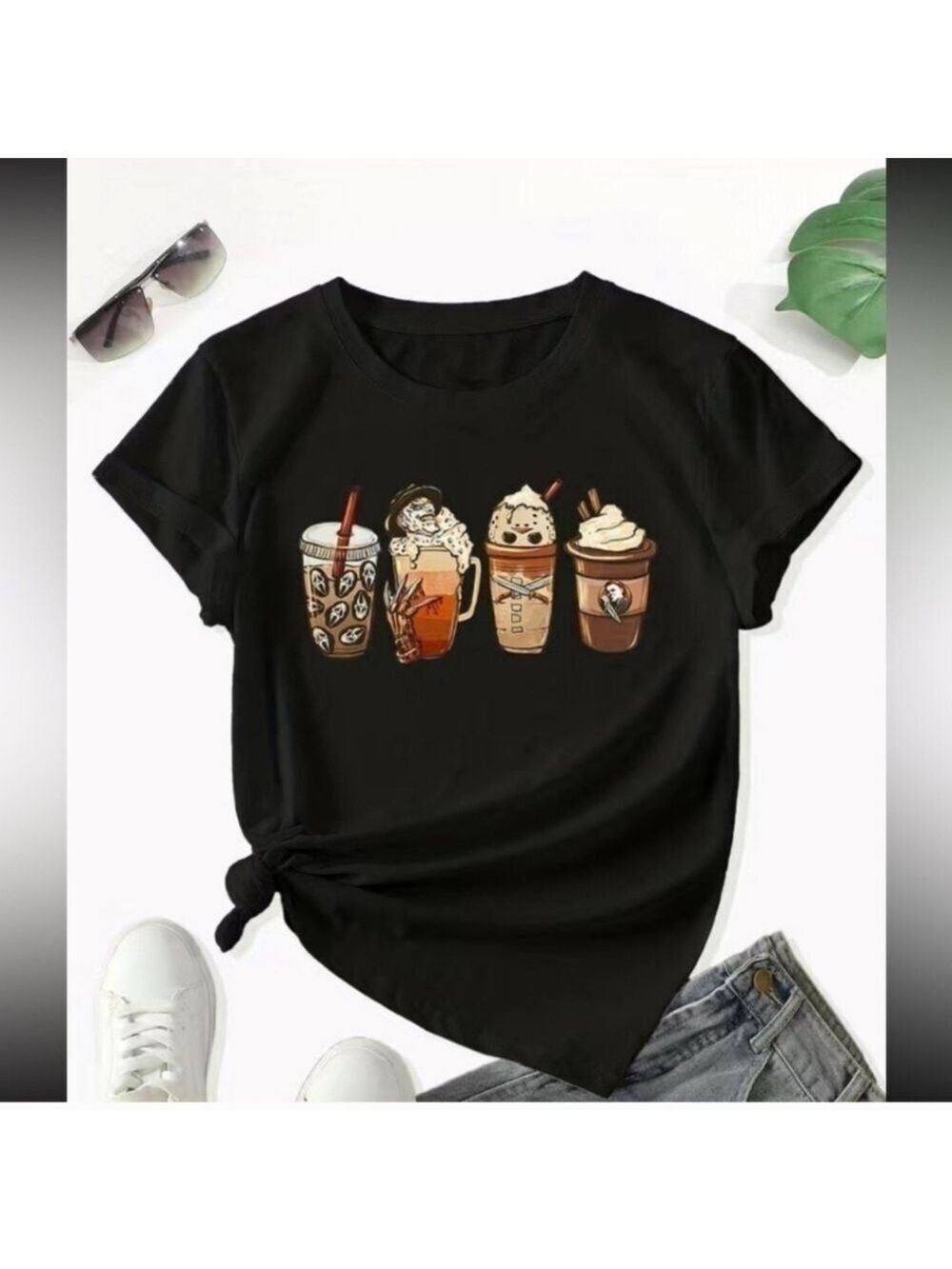 Halloween Horror Crew Neck T Shirt Women's XL
